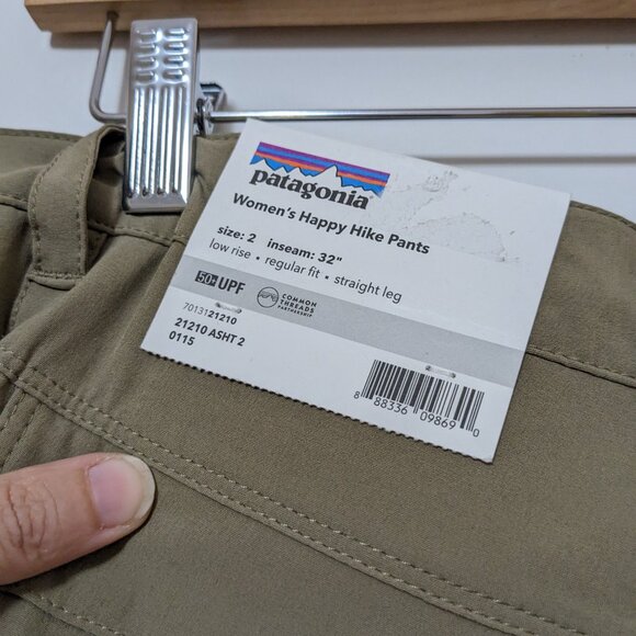 BNWT Patagonia Happy Hike Pants Beige Size 2 - Picture 7 of 9